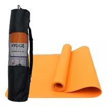 Mat Yoga Colchoneta Enrollable Pilates Fitness Tpe 5mm Color Naranja