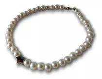 Collar De Perlas Plasticas Con Estrellita | Demon Accesorios
