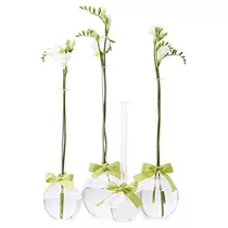 Two's Company Sleek And Chic Set Of 4 Bubbles Vases - C...
