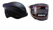 Casco Para Bici Y Bici-moto Con Visor Talla Ajustable