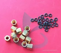 Kit 6 Porca  + 6 Oring Para Damper Uv 3x2mm Novo Dx5 Dx7