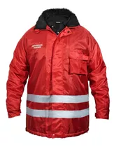 Parka Térmica Roja D867 - Guardia De Seguridad