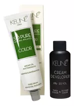 Tinta So Pure Keune 60ml + Ox Cream Dev 6% 20vol 60ml