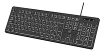 Teclado Com Fio Multi Soft Silence, Led Branco, Usb - Tc268