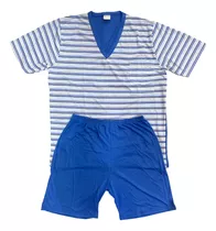 Pijama De Hombre Verano Algodon Escote V Talle 54, 56, 58 60