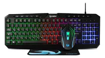 Kit Gaming Nbx Teclado, Mouse Y Pad Nbx-set1000 Rgb Color Del Mouse Negro Color Del Teclado Negro