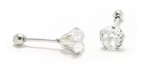 Broqueles Zirconia Mini Bebé Bolita Plata Pura .925 Aretes