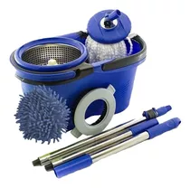 Perfect Mop Pro 16l 360 Inox Balde Com 3 Refis Azul