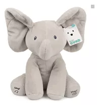 Elefante Flappy Animado Gund Canta Brinca Peek-a-boo Cor Cinza