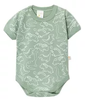 Body Bebé Algodón Estampado Dinos Marca Naranjo T 1 Al 4