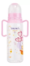 Mamadera Boca Standard Simond´s Fansy Con Asas 270ml  Rosado