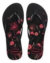 Havaianas Ojotas Mujer Slim Organic Negro Rosa