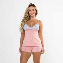 Short Dool Renda Baby Dool Pijama Linha Noite Verão