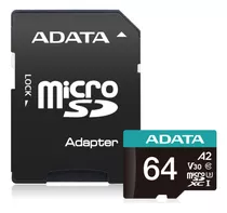 Tarjeta Memoria Microsd Adata 64 Gb Clase 10 Con Adaptador