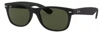 Anteojos De Sol Polarizados Ray-ban New Wayfarer Classic Mediano Con Marco De Nailon Color Polished Black, Lente Green De Cristal Clásica, Varilla Polished Black De Nailon - Rb2132