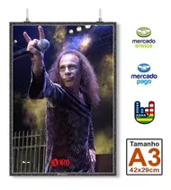 Quadro Ronnie James Dio Sem Moldura Tam A3 42x29cm 10