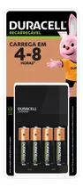 Carregador Duracell Para Pilhas Aa E Aaa Com 4 Pilhas Cef-14 110v-220v