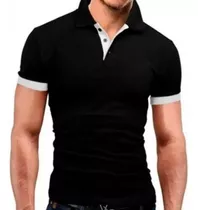 Playera Polo Slim Fit Manga Corta Moda Casual Hombre Bot  G 