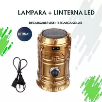 Linterna Lámpara Tipo Coleman Recargable Solar Led Usb 6500k