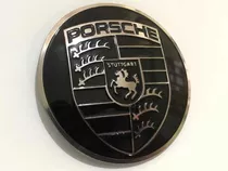 Kit 4pç Emblema Badge Porsche Em Metal 65mm Preto