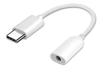 Cable Adaptador Xiaomi Tipo C A Jack 3.5 Para Auriculares Color Blanco