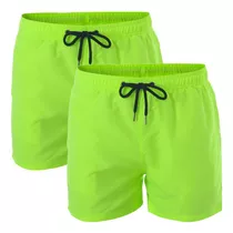 2 Pack Traje De Baño Playa Shorts Cortos Casuales Hombre