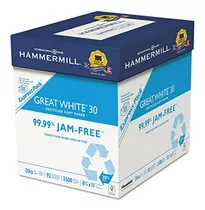 Papel Hammermill, Gran Blanco 30% Copia Reciclada, 20 Lb, 8