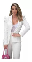 Blazer Casaco Feminino Jullie Manga Bufante Alta Costura