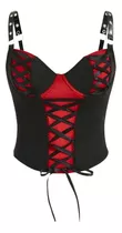 Too Estilo Corset Goth Colorblock Shein Importado 