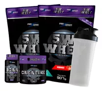 Combo Whey Protein 5w Dark Insane + Bcaa + Creatina + Coq