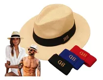 Chapéu Moda Panamá Personalizado Fedora Unissex Com 3 Faixas