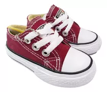 Zapatos Converse All Star Niños Niñas Vinotinto Clasica Vino