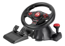 Volante Gamer Xtrike Con Vibracion Para Pc Ps3 Xbox Switch Color Negro