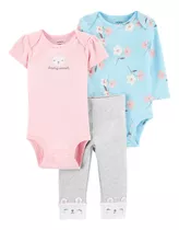 Carters Set 3 Piezas Bodys Pantalon Oso