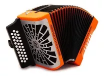 Acordeón Hohner Compadre Diatónico Fa Naranja A48451 Funda