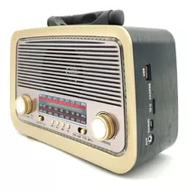 Rádio Retro Vintage Antigo Am Fm Sd Usb Mp3 Bivolt Bluetooth