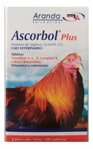Ascorbol Plus Vitaminas Para Gallos  100 Tabletas Aranda