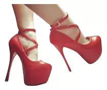 Stilettos Zapatos Clásicos Importados Rojos