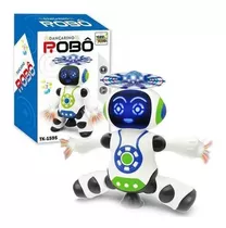 Brinquedo Robô Dança Gira 360 Graus Musical Emite Sons Luzes
