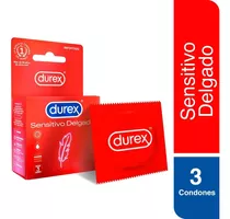 Durex Sensitivo Delgado Cj 3 Condones De Látex