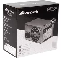 Fonte Atx 200w Reais 20+4p Pws-2003 Fortrek 110/220v