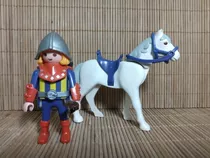 Lote 7749- Cavaleiro + Cavalo Medievais - Playmobil