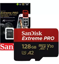 Tarjeta Memoria Microsd Sandisk Extreme Pro 128gb Sdsqxcd-128ggn6ma