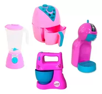 Cozinha Infantil Completa Eletrodomésticos Rosa