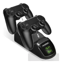 Cargador Doble Gamepad Pro Mandos Control Ps4 Pantalla Led