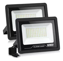 Led Flood Light Outdoor,2 Pack 50w Led Work Light Ul Plug,50