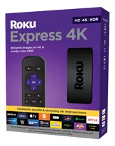 Roku Express 4k Streaming Tv Uhd Hdr Con Control Remoto