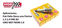 Kit X4 Bujias Ngk Gnc Fiat Palio Siena Uno Fiorino Wey Mobi