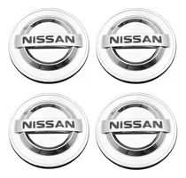 Emblema Central De Aro De Nissan Plateado De 54mm, 4 Piezas