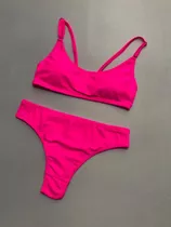 Bikini Malla Top Con Colaless Tiro Alto Conjunto Kim